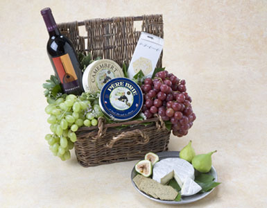 wine cheese basket baskets gift teacher gifts christmas